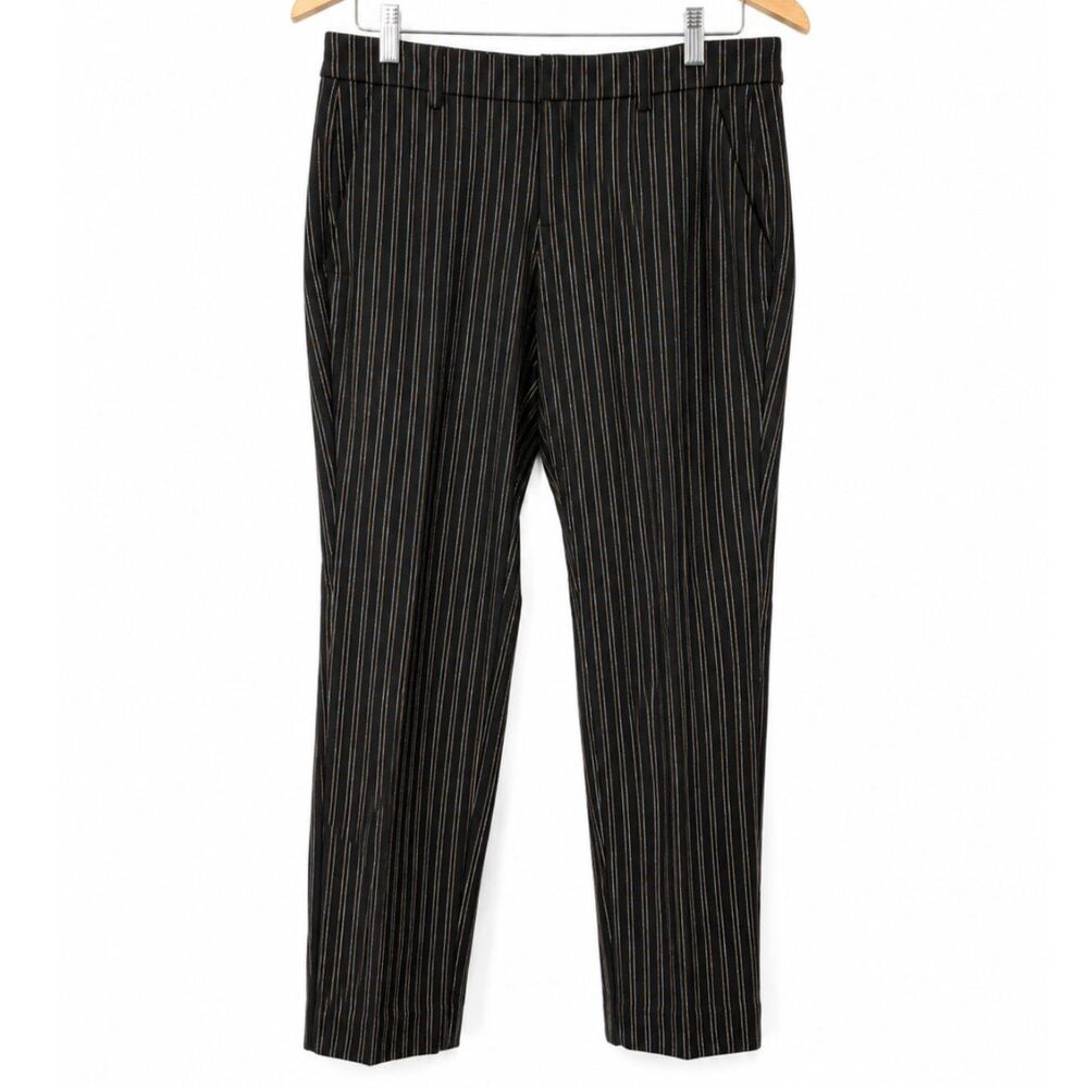 Liverpool Kelsey Trousers Black Gold Pinstripe Stretch Pants - Picture 2 of 5